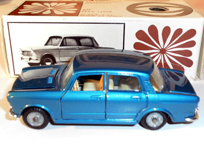 MEBETOYS MATTEL A9 Scale 1/43 | FIAT 1100 R (1 ISSUE) BLUE MET